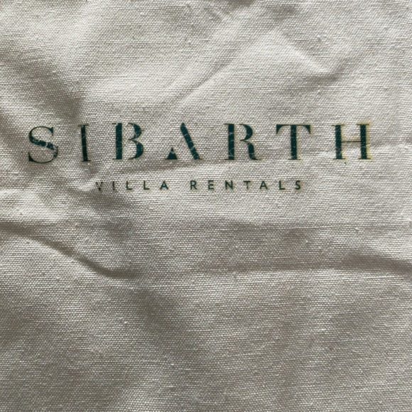 St Barth drawstring canvas pouch - Picture 3 of 5